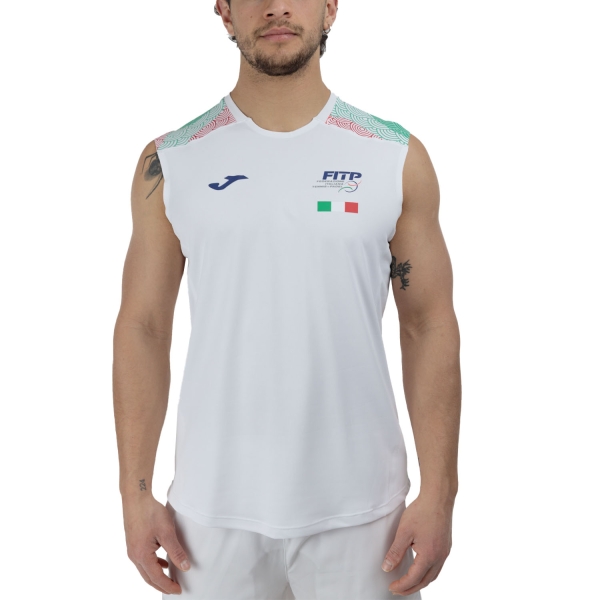 Maglietta Tennis Uomo Joma FITP Graphic Canotta  White SW10603C0101