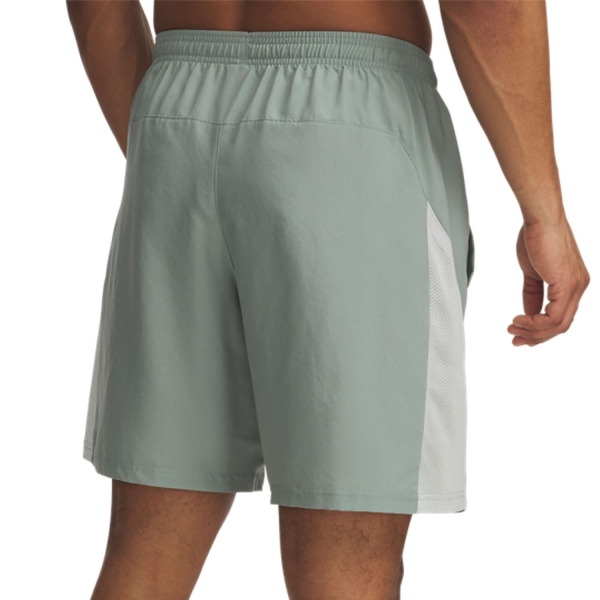 Under Armour Core Plus 8in Pantaloncini - Silica Green/Hydro Green/High Vis Yellow