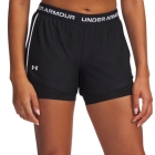 Under Armour Tech Play Up 2 in 1 3in Shorts - Black/White Under Armour Tech Play Up 2 in 1 3in Shorts - Black/White