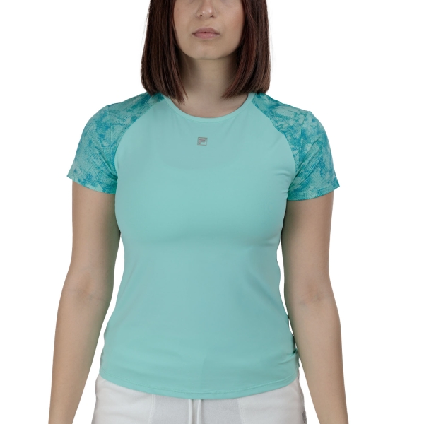 Magliette e Polo Tennis Donna Fila Beatrice Maglietta  Ice Green/Print Comb XCL2513330430