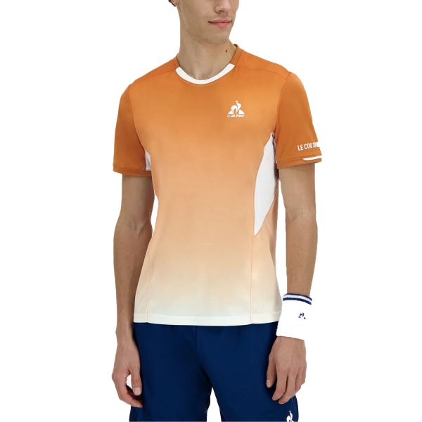 Camisetas de Tenis Hombre Le Coq Sportif Pro Performance Camiseta  Apricot Orange 2510282