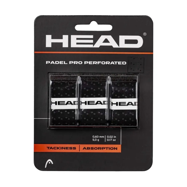Accessori Padel Head Padel Pro Perforated x 3 Overgrip  Black 285701 BK