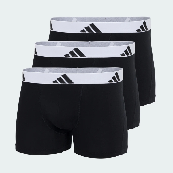 adidas Active Flex Logo x 3 Boxer - Black/White