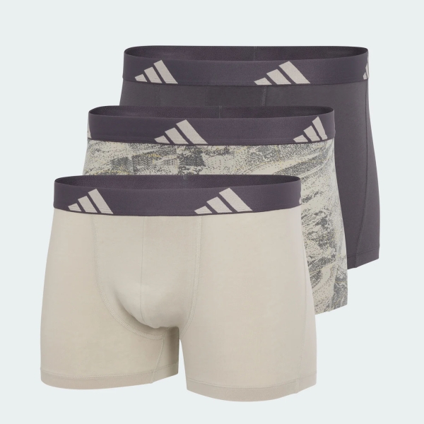 adidas Active Flex Logo x 3 Boxer - Black/Shaded/Anthracite