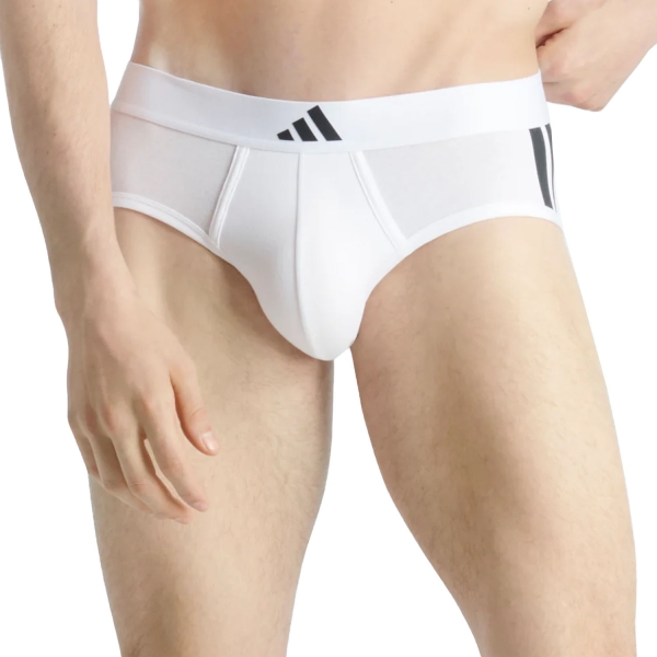 Intimo tecnico Uomo adidas  Active Flex 3 Stripes x 2 Slip  White 4AM0070100