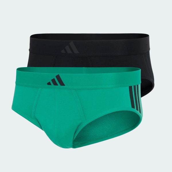 adidas  Active Flex 3 Stripes x 2 Calzoncillos - Black/Semi Court Green