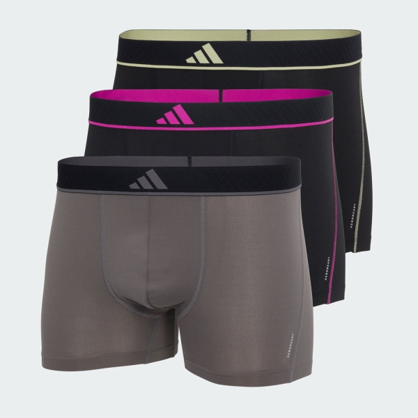 adidas Active Micro Flex x 3 Boxer - Black Powder Yellow/Black Lucid Fuchsia/Grey Four