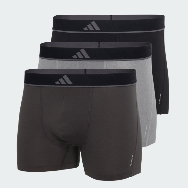 adidas Active Micro Flex x 3 Boxer - Black/Heather Grey/Black Sand