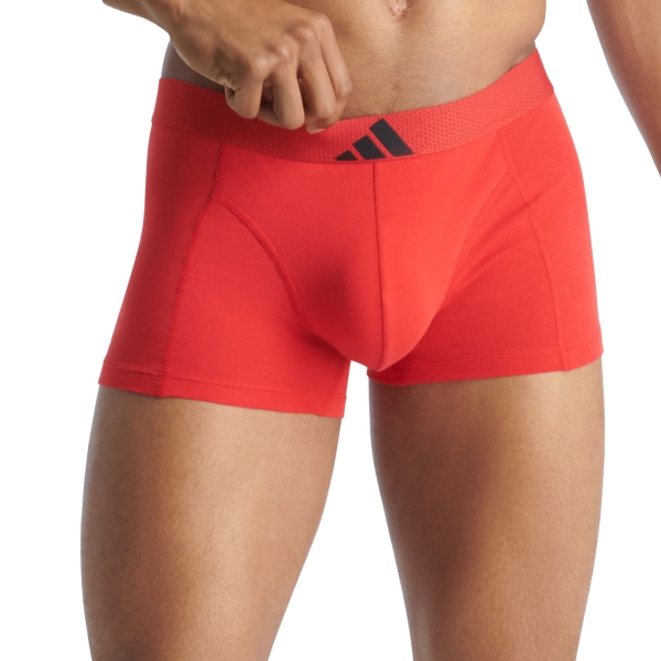 Intimo tecnico Uomo adidas Active Flex Logo x 2 Boxer  Black/Red 4AM020901M6