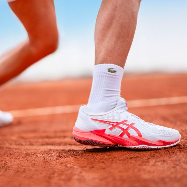 Asics Court FF 3 Novak Clay - White/Electric Red