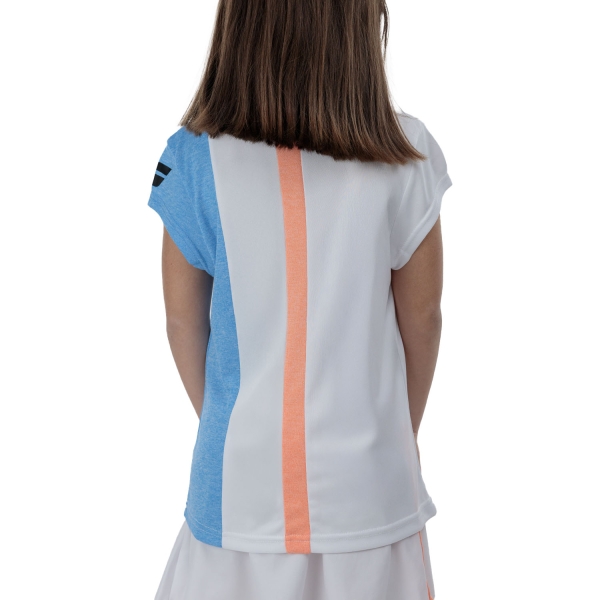 Babolat Play Camiseta Niña - White/Blithe Blue Heather