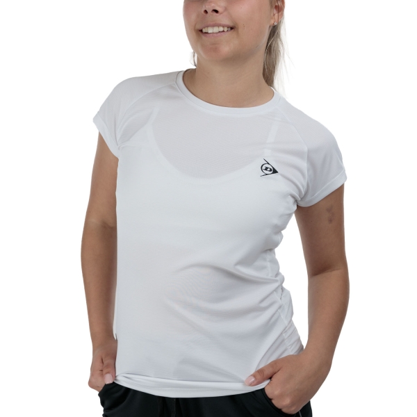 Magliette e Polo Tennis Donna Dunlop Club Maglietta  White 880372