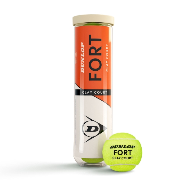 Palline Tennis Dunlop Dunlop Fort Clay Court  Tubo da 4 Palline 601613