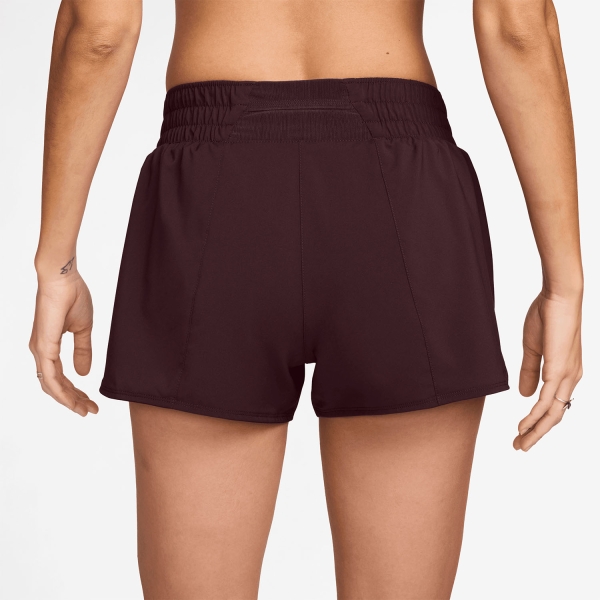 Nike One 3in Shorts - Burgundy Crush/Reflective Silver