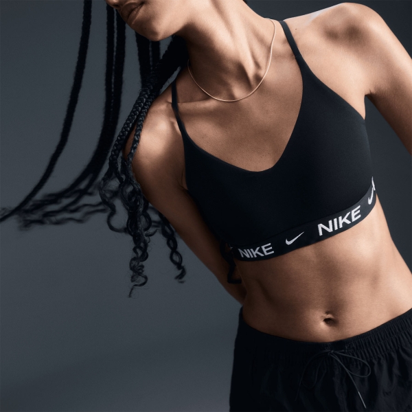 Nike Indy Swoosh Reggiseno Sportivo - Black/White