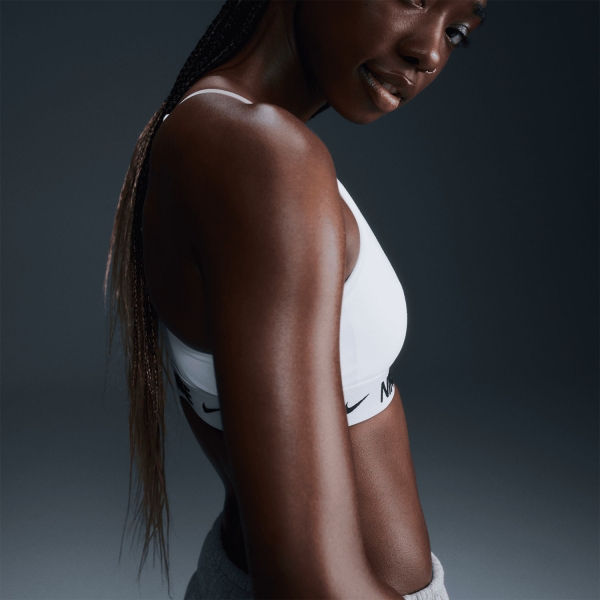 Nike Indy Swoosh Sports Bra - White/Black