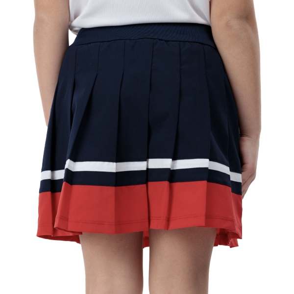 Fila Sabine Gonna Bambina - Navy/Red Comb