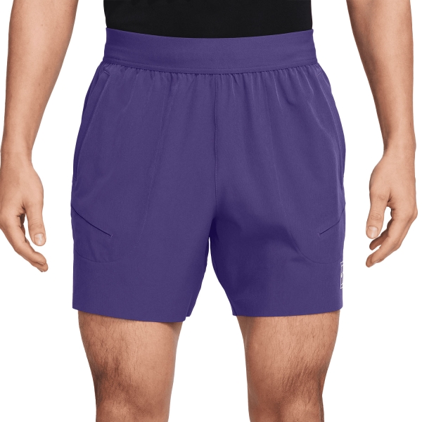 Pantalones Cortos Tenis Hombre Nike Court Advantage 6in Shorts  Wild Grape/White FZ6913507