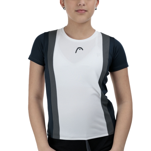 Top e Maglie Girl Head Club Tech Maglietta Bambina  Navy/White 816725NVWH