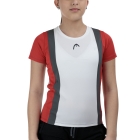 Head Club Tech Maglietta Bambina - Red/White