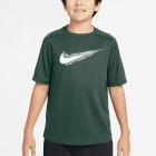 Nike Multi Dri-FIT T-Shirt Boy - Fir/White