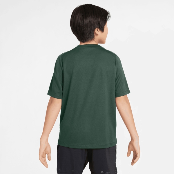 Nike Multi Dri-FIT T-Shirt Boy - Fir/White