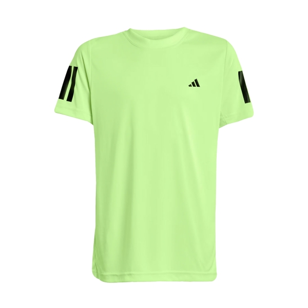 Polo e Maglia Tennis Bambino adidas Club 3 Stripes Logo Maglietta Bambino  Lucid Lemon JI9252