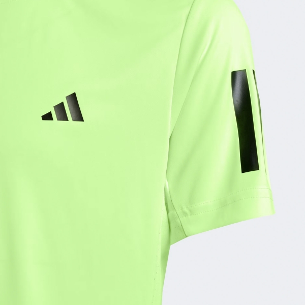 adidas Club 3 Stripes Logo Maglietta Bambino - Lucid Lemon