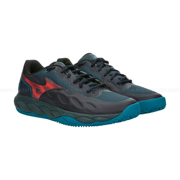 Mizuno Wave Enforce Court Padel - Salute/Hibiscus/Enamel Blue