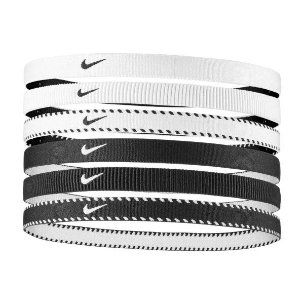 Tennis Headbands Nike Flex Classic x 6 Mini Hairbands  White/Black N.101.1927.189.OS
