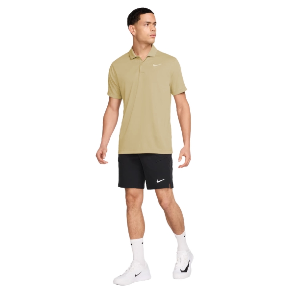 Nike Dri-FIT Solid Logo Polo - Parachute Beige/White