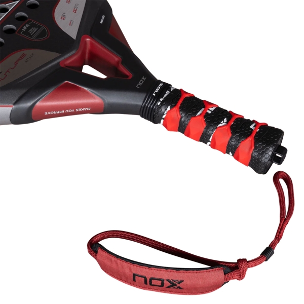 NOX Future Attack 12K Alum Padel - Black/Burgundy/Silver