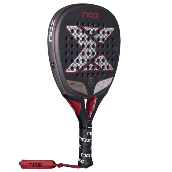 NOX Future Attack 12K Alum Padel - Black/Burgundy/Silver
