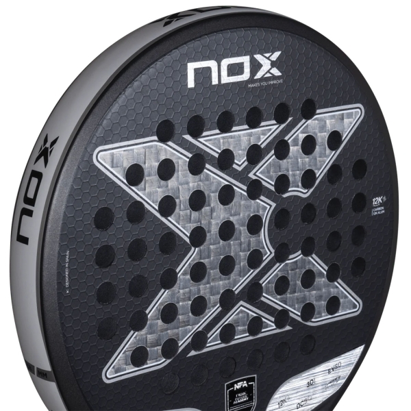 NOX Future Control 12K Alum Padel - Black/Silver