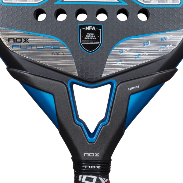 NOX Future Hybrid 12K Alum Padel - Black/Blue/Silver