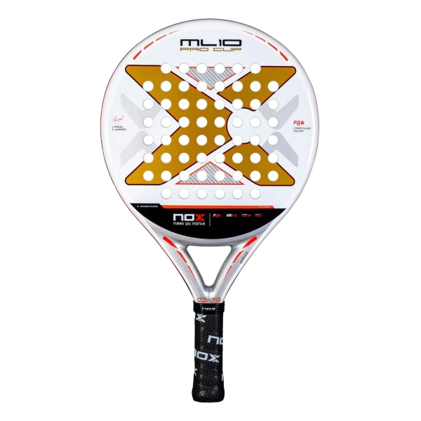 Racchetta Padel NOX Pro NOX ML10 Pro Cup Padel  White/Gold/Red PML10PCOOR25