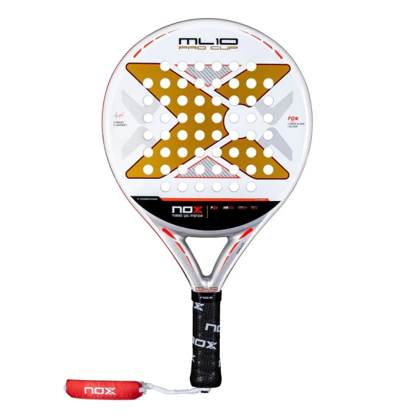 NOX ML10 Pro Cup Padel - White/Gold/Red