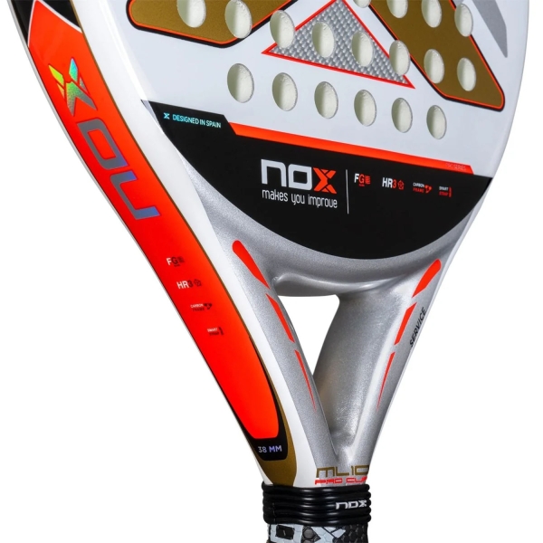 NOX ML10 Pro Cup Padel - White/Gold/Red