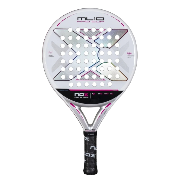 Racchetta Padel NOX Pro NOX ML10 Pro Cup Silver Padel  White/Purple PML10PRCUSIL25