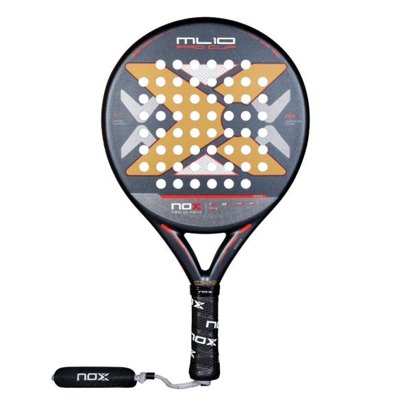 NOX ML10 Pro Cup Rough Edition Padel - Black/Gold/Red