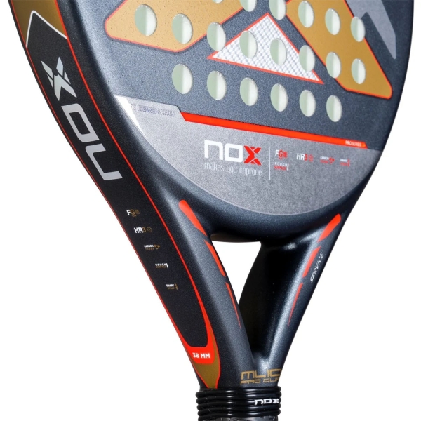 NOX ML10 Pro Cup Rough Edition Padel - Black/Gold/Red