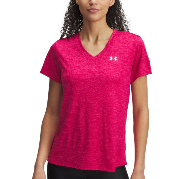 Magliette e Polo Tennis Donna Under Armour Tech Twist Classic Maglietta  Shaded Fuchsia/White 13842270681