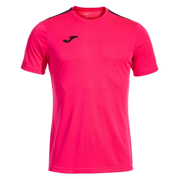 Tennis Polo and Shirts Boy Joma Kids Olimpiada TShirt  Fuchsia/Black 103245.501
