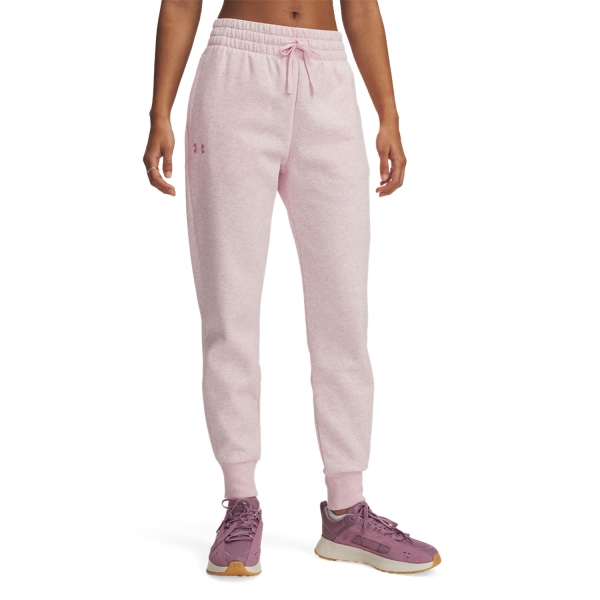 Women's Tennis Pants and Tights Under Armour Rival Fleece Pants  Prime Pink Light Heather/Prime Pink 13794380649