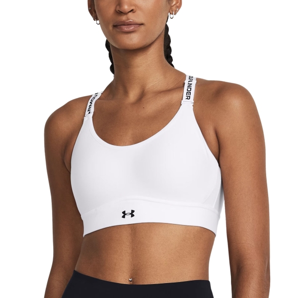 Sujetador y Ropa Interior Mujer Under Armour Infinity Mid 2.0 Sujetador Deportivo  White/Black 13841230100