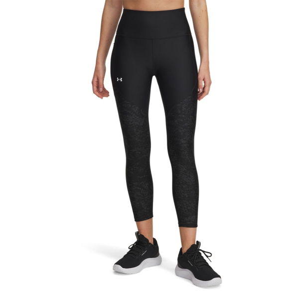 Women's Tennis Pants and Tights Under Armour Tech Printed Panel Tights  Black/White 13864070002