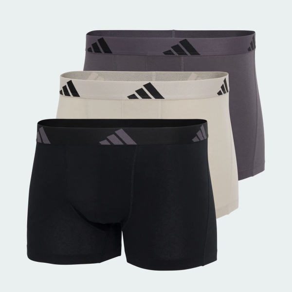 adidas Active Flex Logo x 3 Boxer - Anthracite/Grey/Black