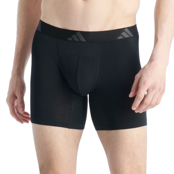 Tennis Men's Underwear adidas Active Flex Ergonomic x 2 Boxer  Black 4AM0059000