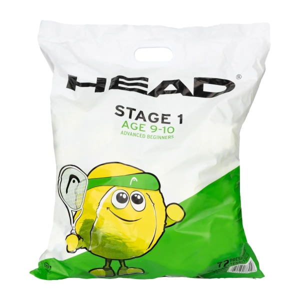 Head Tennis Balls Head Stage 1 Green  72 Balls Bag 578410
