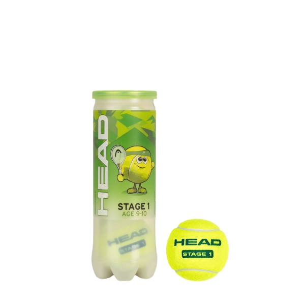 Head Tennis Balls Head Stage 1 Green  3 Ball Can 578413